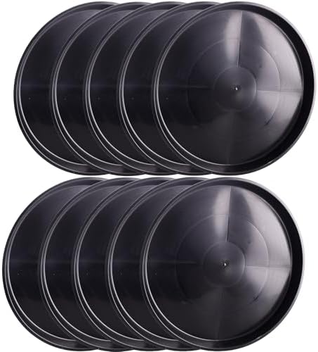 10 Pack Plant Saucer 20 Inches Plastic Drip Trays to Catch Water, Black by Unknown