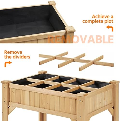Yaheetech 36" Raised Planter Box 8-Pocket with Grow Grid,2Pcs - Image 5