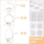 Mini Bud Vases As Wedding Centerpieces for Tables,Clear Bud Vases for Flowers,Small Flower Vases Suitable for Birthday Party,Anniversary,Wedding Reception,Baby Shower (Clear, 28PCS) - Image 2