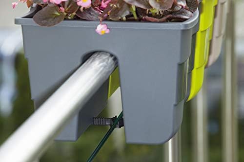 Ridge Rail Long Rectangular Flower Pot, White, 2 Pack - Image 3
