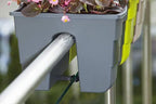 Ridge Rail Long Rectangular Flower Pot, White, 2 Pack - Image 3