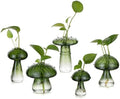 Glasseam Mushroom Glass Propagation Station, 5Pcs Green Plant Terrarium Jar by Glasseam