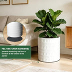 12 Inch Ceramic Plant Pot with Drainage - Image 4