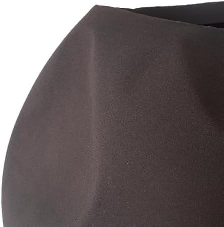 FAB HAB Gaia Handmade Sphere Metal Planter in Mocha Charcoal – Indoor/Outdoor, Lightweight with Drainage Hole - Image 6