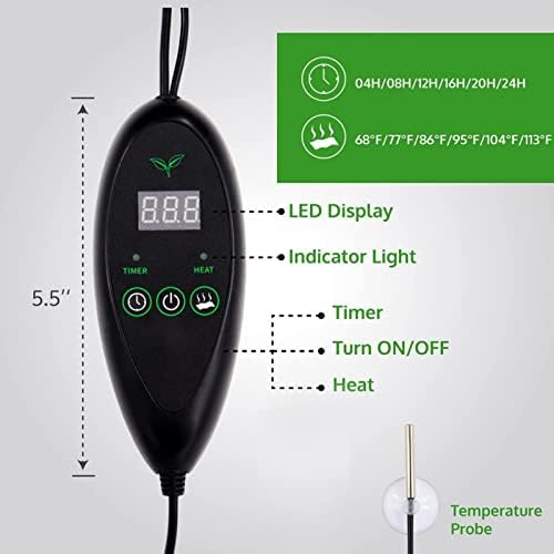 Seedling Heat Mat with Thermostat Controller, 20x10in - Plant Heating Pad for Seed Starting, Efficient Seedling Heat Pad(us Plug) - Image 7