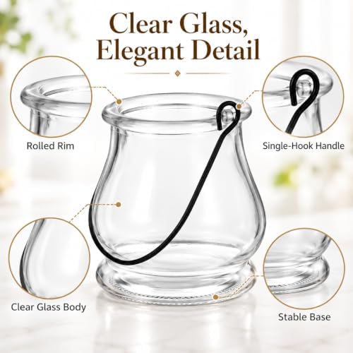 Cabilock 8-Piece Hanging Glass Terrariums for Air Plants and Tea Lights - Image 5