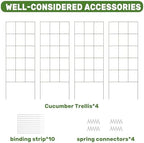 DOEWORKS 48" Cucumber Trellis, 2-Pack, Foldable, for Cucumbers, Beans, Tomatoes, Flowers - Image 4