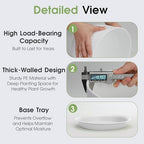 GARDIFE 5-Pack Plastic Plant Pots 7-10in with Drainage & Saucers, White - Image 3