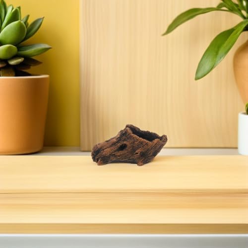 Vintage Cement Tree Stump Log Planter for Bonsai and Plants - Image 5