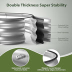 Winpull Raised Garden Bed Kit, 4x2x1 ft Galvanized Planter Box Outdoor with Safety Edging, Large Metal Raised Beds for Gardening Vegetables Flower Herb (Classic Silver) - Image 3