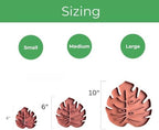 Treleaf Tera Sausr™ – 6" Monstera Leaf Plant Pot Saucer & Drip Tray (Set of 4) – Decorative Humidity Tray for Indoor Houseplants – 3D Printed Eco-Friendly Design - Terracotta - Image 3