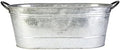 16" Oval Washtub Planter, Aged Galvanized Finish by Panacea