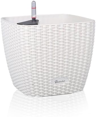 Dexceder 9x8 Self Watering Planter (Ivory White Rattan) by Dexceder
