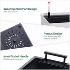 22.5" Tall Self-Watering Planters Set of 2, Indoor & Outdoor Flower Pots - Image 4