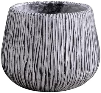 Flower Pot Fibreglass Flower Pots with Drainage Holes Textured Planter for Indoor and Outdoor Use Large Calibre Flower Container Planter by Unknown