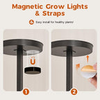 Bamworld Plant Stand with Grow Light Corner Metal Flower Pot Stands - Image 5