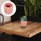 FOMIYES Modern Geometric Ceramic Planter Pot with Saucer and Drainage Hole - Image 7