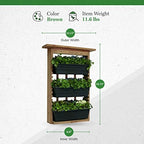 Algreen Wall Planter - 3-Tier with Drain - 11.5 x 32.5 x 8 in - Wood - Image 4