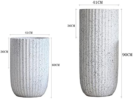 Flower Pot Garden Large Planters Creation Large Plant Pots, Flower Pots Outdoor Indoor, Round Decorative Flower Pots, Large Imitation Stone Decorative Patio Deck House Plants, Succulents, Flowers (Co - Image 2