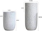 Flower Pot Garden Large Planters Creation Large Plant Pots, Flower Pots Outdoor Indoor, Round Decorative Flower Pots, Large Imitation Stone Decorative Patio Deck House Plants, Succulents, Flowers (Co - Image 2