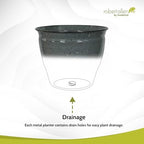 Headwind Riverside Collection – 10" Calcite Grey Glazed Decorative Plant Pots Indoor with Drainage & Outdoor - Modern Flower Pot Weather-Resistant Lightweight Planter by Robert Allen - Image 6
