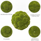 Artificial Moss Ball, 6.7 Inch Green Hanging Decorative Sphere for Living Room & Event Styling (1 PC) - Image 6