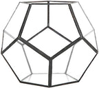 Aramox Glass Flowerpot Geometric Plant Planter 18 X 18 X 15 Cm Glass and Tin Container for Succulents Moss Cacti Ferns Indoor Desktop Shelf Windowsill Home Office Decor by Aramox
