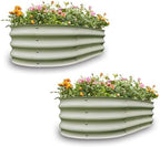 Gardmax 2 Pack Galvanized Raised Garden Bed, Lightweight Planter Boxes Outdoor with Easy Assembly, Large Garden Bed for Vegetables, Fruits, Flower by ChooseGardmaxforbetterlife