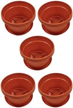 Plastic Flower Pot with Saucer over 6 inch by AustinPlanter