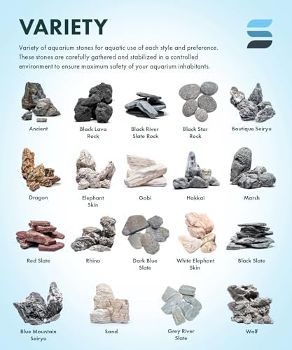 SubstrateSource Natural Aquarium Stones - Neutral Gray with Cream & Brown Accents, Weathered Layered Aquascaping Rocks for Canyon Builds, Betta Fish Tank, Cichlids & Reptile Enclosure - Rhino, 10 LB - Image 6