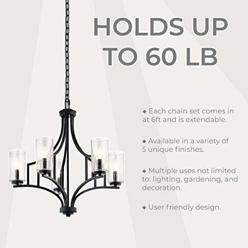 Royal Designs, Inc. LC-2005-ORB-6-1 Heavy Duty Lighting Fixture Chain, Extendable up to 6ft, 60-Pound Weight Capacity, Oil Rubbed Bronze - Image 5