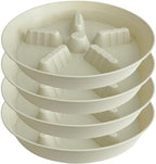 4 Pack Plant Saucer 14 inch, Plastic Plant Saucers for Indoors, Raised Middle Plant Trays for Pots, Water Tray for Plants, Plant Stand Water Catcher Tray, Pot Saucers for Plants by Unknown