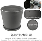 Kozyard 4Packs Round Planter Indoor Outdoor Plant Pots - Image 3