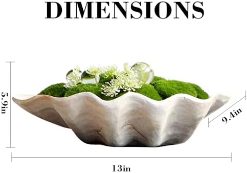 Artificial Shell Moss Bowl Artificially Made Shell Moss Decorative Center Any Decoration Style can be Matched with it. Applicable to Various Places Living Room, Study, Party Venue - Image 3