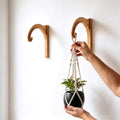 2 Pack Wooden Plant Hanger Bracket 7.5 Inch, Solid Wood Wall Hooks for Macrame Plant Hangers, Lanterns, Bird Feeders, Dream Catchers, Boho Indoor Outdoor Decor, Housewarming Gift by NATUHODE