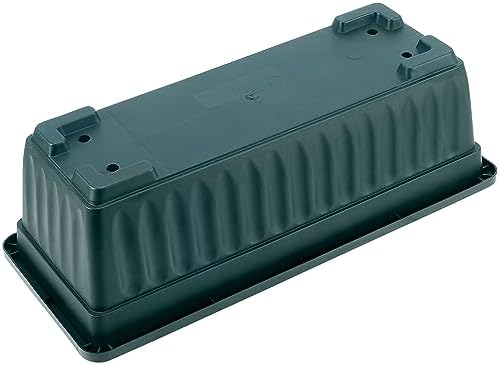 JOIKIT 6 Packs 17 x 7.5 x 5.5 Inch Plastic Window Planter Boxes with Trays, Plastic Vegetable Planter with 30 Plant Label, Countryside Flower Box Pot for Garden Windowsill Patio Balcony, Dark Green - Image 4