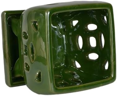 W&W Orchid Pot with Holes and Saucer for Repotting, Seagreen, 5.5" - Image 4