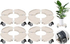 ToLanbbt 2 Pack Plant Caddy Stands with 360° Wheels Adjustable 15-22 in Rolling Stands Heavy Duty Large Plant Carts Dolly with Casters 440lbs Capacity for Large Planter, Garden Pot, Flower Pot, Beige by ToLanbbt