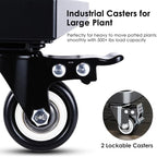 18" Metal Plant Caddy with Wheels Heavy Duty,Square Large Plant Stand Indoor Outdoor Use,Rolling Plant Dolly with Industrial Casters,Rust-Proof Black Plant Tray for Large Planters Pots,1-Pack - Image 4