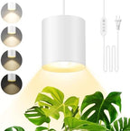 Hanging Grow Lights for Indoor Plants with Timer, 24W 3600K Full Spectrum by Airseafar