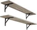 DINZI LVJ Long Wall Shelves, 39.4 Inch Wall Mounted Shelves with Brackets by DINZILVJ