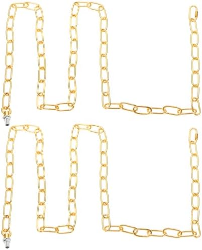 PATIKIL 10 ft Light Fixture Chain 2Set Lighting Chain Metal Looping Link by PATIKIL