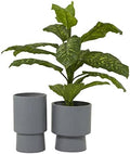 Deco 79 Magnesium Oxide Indoor Outdoor Planter, Set of 2 14", 17" H, Gray by Unknown