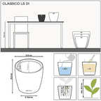 Lechuza 16023 Classico LS 21 Self-Watering Planter, Charcoal Metallic - Image 3