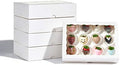 24Pcs Elegant White Cookie Strawberry Boxes with Clear Window by JCXGRVC