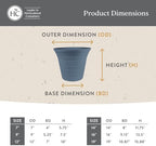 The HC Companies Sedona Self-Watering Planter Pot, 12 Inch, Clay, 2-Pack - Image 5