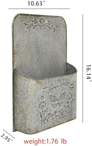 All Chic Wall Planter Metal Wall Planters Wall Hanging Planter Mailbox Planter Indoor Outdoor Planter Wall Mounted Planter for Farmhouse Decoration - Image 2