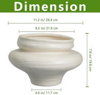 Ceramic Plant Pots 11 Inch - Bonsai Large Planters for Indoor Plants with Drainage Hole, White Planter for Home Garden Patio Office, Gift for Women Men - Image 3