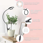 Grow Light,Full Spectrum Pot Clip LED Plant Growth Light with Auto On/Off Timer 3/9/12H,Plant Lamp with 360°Rotatable Gooseneck, 10 Dimmable Brightness, Ideal for Small Indoor Plants, 3 Pack - Image 3