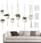 Rope Plant Hanger 6 Pieces Boho Macrame Planter Holder - Image 7